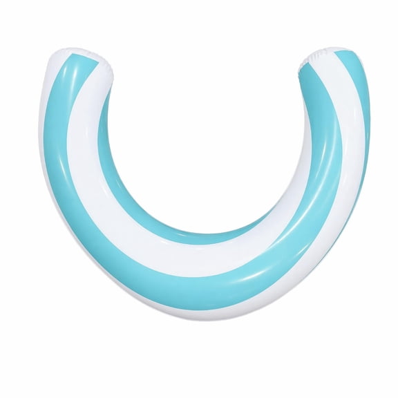 Abbraccia Swim Ring Water Lounger Inflatable Float PVC Striped Surface Lightweight 123 G for Adults Beach Pool