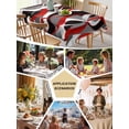thumbnail image 5 of Red Stripe Table Cloth, Grey White Ombre Geometric Modern Abstract Waterproof Tablecloth for Square Tables, Reusable Washable Fabric Table Cover for Restaurant Kitchen Dining Tables 60"x60", 5 of 6