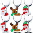 thumbnail image 2 of Juego De Copas De Vino De Navidad Decoraciones De Navidad De Santa Claus 6 PCS Juego De Copas De Vino De Navidad Decoración Muñeco De Nieve Alces Decoraciones De Navidad De Santa ANGGREK Santa Claus Christmas Decorations, 2 of 8