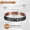 thumbnail image 5 of LEEYNEER 1pc Men‘s Copper Magnetic Bracelet with 3500 Gauss Magnets  Adjustable Fit with Sizing Tool  Solid Copper & Black Enamel Design for Muscle Recovery & Blood Circulation Support, 5 of 5