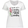 thumbnail image 3 of Inktastic I'm Not Just a Grandma, I'm a Great Grandma Flowers Women's Plus Size T-Shirt, 3 of 5