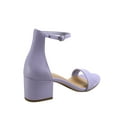 thumbnail image 2 of Women's Weekend Low Chunky Block Heel Open Toe Ankle Strap Dress Sandal Shoes Lavender 10, 2 of 2