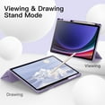 thumbnail image 6 of JETech Case for Samsung Galaxy Tab S9 Plus 12.4 Inch with S Pen Holder, Soft TPU Tri-Fold Stand Protective Tablet Cover, Support S Pen Charging, Auto Wake/Sleep (Light Purple), 6 of 6