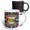 Multicolor, variant on 3drose, Feral Colorful Text and Faces of Angry Tigers. Sarcastic Art Gift, 11oz Two-tone Yellow Mug