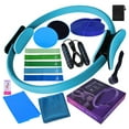 thumbnail image 2 of Meottam 12 in 1 Yoga Set with Back Cracker Roller & Deep Tissue Massage Yoga Blocks, Ring & Accessories for Stretching & Relief (Blue), 2 of 7