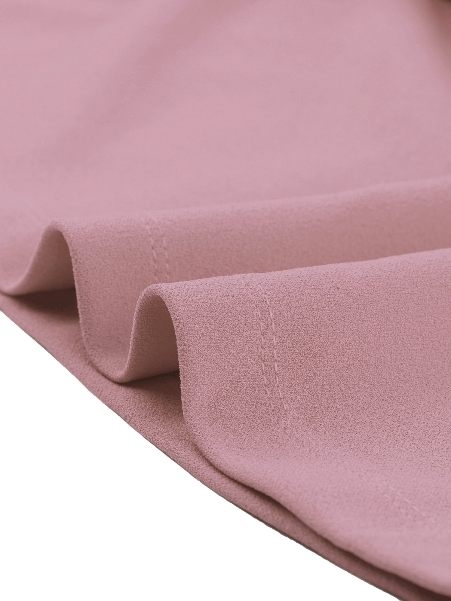 DARING DIVA Women's Sheath 3/4 Sleeves Stand Collar A-Line Dress S Pink