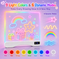 thumbnail image 3 of 16" Rechargeable LED Drawing Board for Kids, 15 Light Effects, Neon Dry Erase Light up Board with Invisible Stand, 12 Markers & Tracing Book, Art Kits Gift for 4 5 6 7 8 9 10 11 12 Year Old Girls, 3 of 7