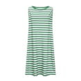 thumbnail image 4 of Kukoosong Summer Casual Sleeveless Crew Neck Striped Dress for Women with Loose Fit Breathable Knee-Length Dresses, 4 of 6