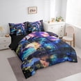 thumbnail image 3 of Castle Fairy Magical Dragon Twin Bedding Sets 7-Piece for Boys Girls,Abstract Gradient Animal Bedding Comforter Set Microfiber,Ombre Starry Sky Breathable Sheet Sets,Lightweight Room Decor, 3 of 8