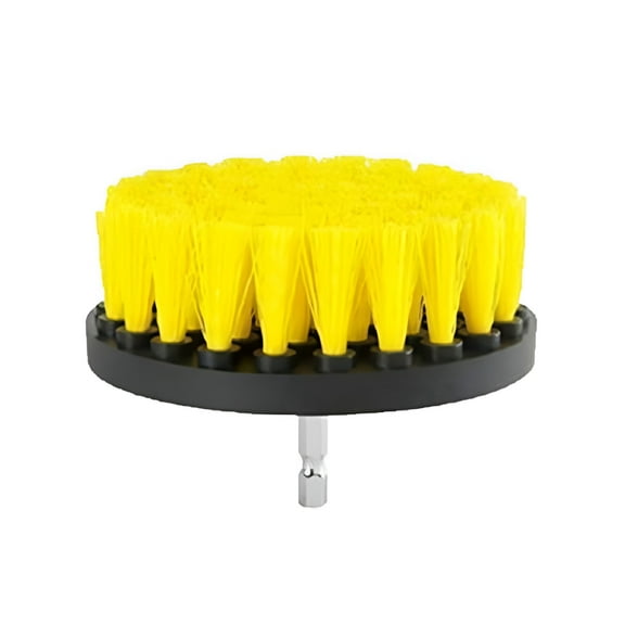 ZEPARO 4 inch Soft Drill Brush Attachment For Cleaning Carpet & Leather And Upholstery