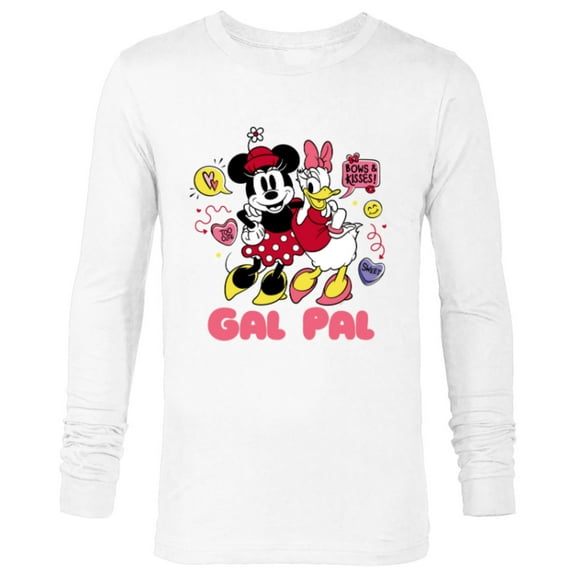 Disney Minnie Mouse and Daisy Duck Gal Pal Cute Retro - Long Sleeve T-Shirt for Men - Customized-White