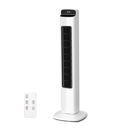 WAA 11.81-Inch Tower Fan, 3-Speed, Remote Control, Oscillating