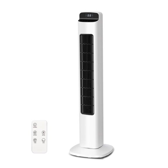 WAA 11.81-Inch Tower Fan, 3-Speed, Remote Control, Oscillating
