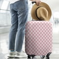 thumbnail image 2 of Pink and White Checkerboard Pattern Luggage Cover Fashion Suitcase Cover Baggage Covers Fit 25-28 Inch Luggage (Go Travel), 2 of 5
