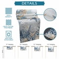 thumbnail image 6 of Table Runner - 72 Inch Long, Blue Eucalyptus Coastal Kitchen Dining Table Runner Dresser Scarves, Beach Starfish Shell Nautical Ombre Farmhouse Decor for Coffee Tables Wedding Party Banquet, 6 of 8
