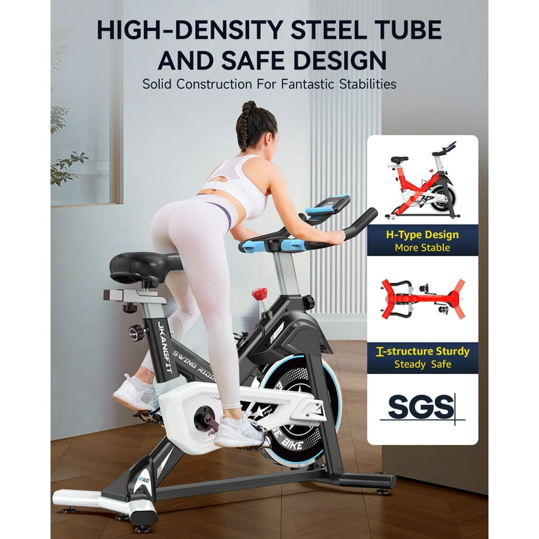 pooboo Magnetic Resistance Exercise Bike, 350lbs Stationary