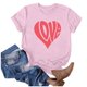 thumbnail image 1 of Camisetas de Manga Corta para Mujeres, Camiseta de Cuello Redondo Impresa de Moda, Primavera Y Verano Casual, 1 of 1