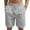 Grey, variant on Linen Shorts for Men Summer Casual Elastic Waist Wide Straight Leg Loose Fit Lightweight Beach Shorts with Pockets