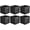 Black, variant on Basics Collapsible Cube Storage Organizer Bins, 6-Pack, 10.5 x 10.5 x 11 inches, Chevron Grey