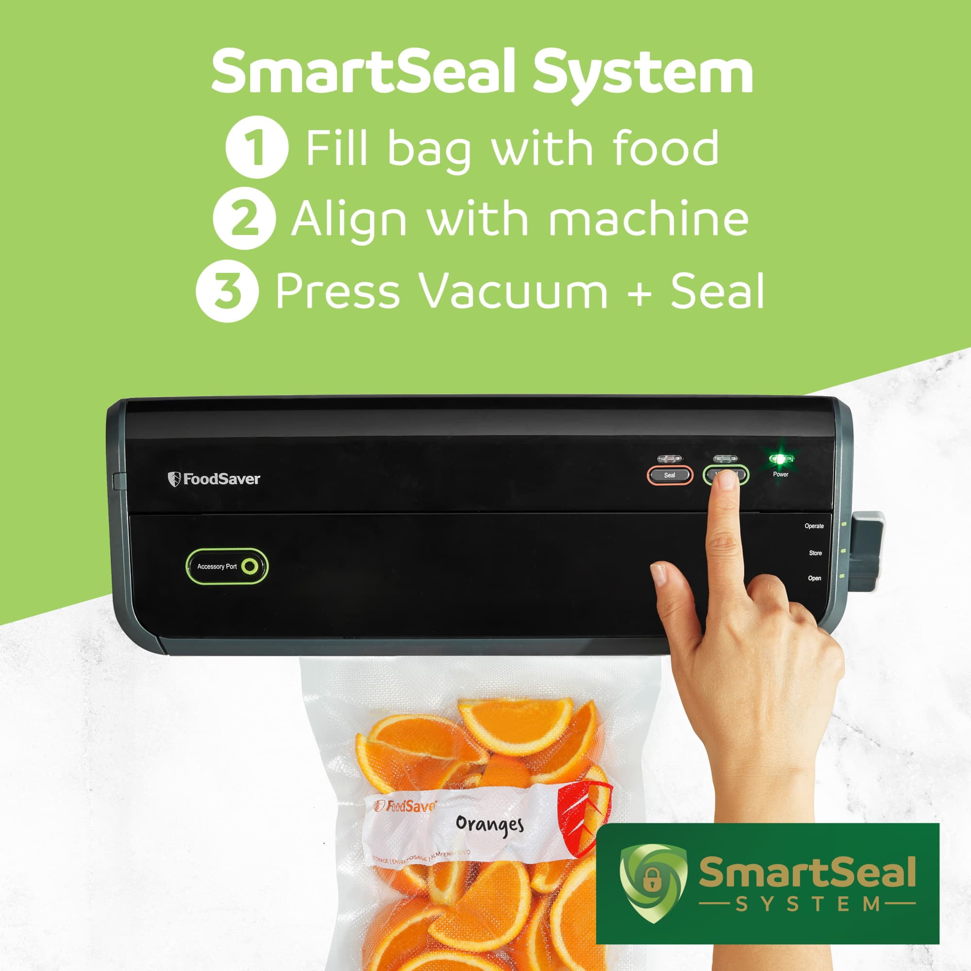 FoodSaver Quart Vacuum Seal Bags, 20 Count Pre-Cut BPA-Free Storage Bags, Align to Seal & Tear to Open for Food Storage, Sous Vide, and Meal Prep