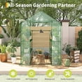 thumbnail image 3 of Bingirl 57x57x77 Inch Portable Walk-In Greenhouse With Three Tiers Of 12 Shelves And One Door And Two Windows, 3 of 7