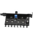 thumbnail image 4 of PWM Fan Hub, 8 Channels PC Fan Hub Knob Cooling Fan Speed Controller 4 Pin PWM Controller For CPU Chassis Hard Drive VGA PWM Fan PCI Bracket, 4 of 8