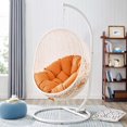 thumbnail image 1 of Modway Chaise Balançoire de Patio Extérieur avec Support en Blanc Orange, 1 of 9