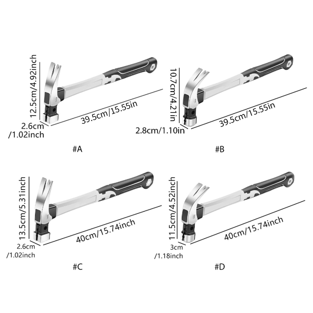 MOMOJIA Claw Hammer With Safety Nail Puller Heavy dutys Construction For Woodworking