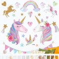 thumbnail image 3 of 1 Set Kindergarten Wall Stickers Cartoon Wall Decals Unicorn Pattern Wallpaper, 3 of 3