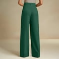 thumbnail image 6 of Yteetum Womens Dress Pants Suit Pants Commuter High Waist Draped Straight Leg Wide Leg Casual Suit Long Business Pants, 6 of 8