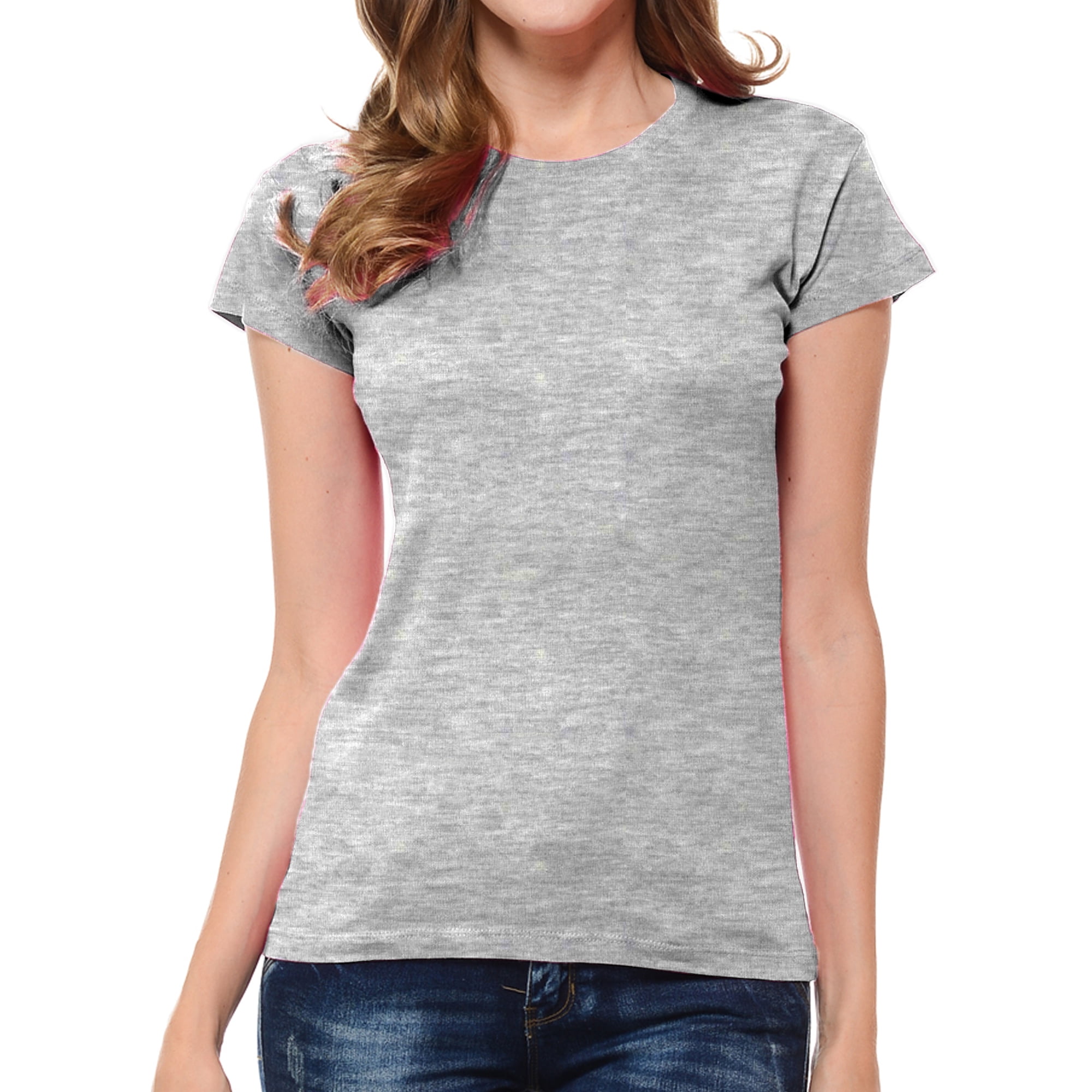 Womens Plain T-Shirts Ladies Cap Sleeve 100% Cotton Regular Fitted Lot Tee Shirt
