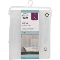 Zenna Home 272116 70 x 72 in. PEVA Heavy Weight Shower Liner, Clear