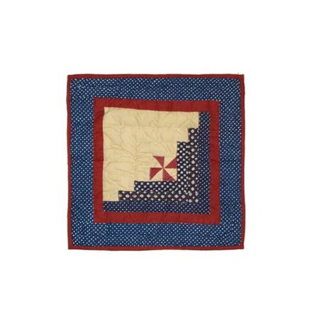 Midnight Log Cabin Toss Pillow