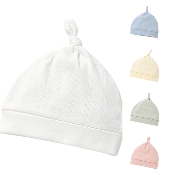 TBWNWG Soft Baby Knot Hat Cap Adjustable Toddler Boys Girls Kids Hats Caps Cozy Headwear,Sizes 6-12 Months