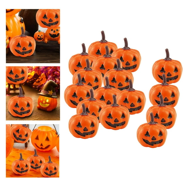 Mueca simulada Calabaza perfecl Calabaza creativa decorativa espuma Mini Artificial para Halloween