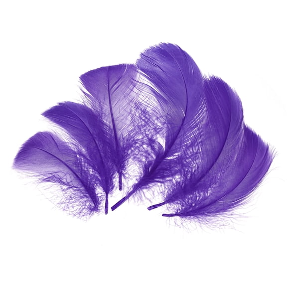 Uxcell 100 Pack Deep Purple Craft Feathers, 3-6 Inch Colored Feathers for Crafting, Fluffy Feather Bulk for DIY Crafts, Dream Catcher Supplies, Wedding Party Decoration