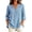 Light Blue, variant on Horkkom 3/4 Length Sleeve Womens Tops V Neck Plaid Print Button Up Shirt Trendy Business Casual Tops L