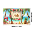 thumbnail image 2 of Colorful Design Tropical Banner Floral Decoration Hawaiian Theme Beach Background for Summer Party Luau Event Vacation Decoration, 2 of 7