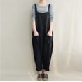 thumbnail image 3 of Pantalones largos de mujer cómodos y de moda para primavera y verano, pantalones casuales confeccionados en algodón y lino, transpirables de talla grande., 3 of 5