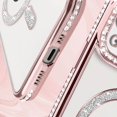 thumbnail image 3 of Entronix Magnetic Crystal Case for iPhone 15, Luxury Rhinestone Cute Bumper Cover for Girls, Rose, 3 of 5