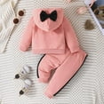 thumbnail image 4 of Futezty Toddler Boys Girls Clothes Fall Winter Outfit Sets, Baby Outfits Long Sleeve Crew Neck Bow Pattern Elastic Waist 1T 2T 3T 4T 5T 6T 2-Pieces Set Christmas Sweatsuit, 4 of 9