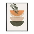 thumbnail image 1 of Designart Abstract Geometrical Sun and Moon With Leaf II FLOAT FRAME WALL ART, 1 of 4