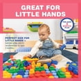 thumbnail image 6 of UNiPLAY Platform Soft Building Blocks — Educational Sensory Stacking Blocks, Learning Toy with Two 11 x 11 Inch Base Plates for Ages 3 Months and Up (88-Piece Set), 6 of 9