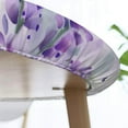 thumbnail image 5 of YFYANG Round Fitted Table Cloth, Waterproof Purple Lavender Watercolor Doodle Pattern Polyester Table Cover, Indoor Outdoor Decorative Tablecloths with Elastic Edge, 5 of 7
