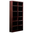 thumbnail image 2 of 12 Shelf Double Wide Wood Bookcase, 84 inch Tall - Cherry Finish, 2 of 4