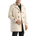 thumbnail image 4 of INSPIRE CHIC Business Trench Coat for Men's Double Breasted Notched Lapel Winter Overcoats, 4 of 5