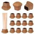 thumbnail image 1 of Uxcell 32-Pack Protectores de Piso para Patas de Silla, Copas de Silicona de 0.78"-1" Almohadillas de Fieltro para Pisos de Madera/Pisos de Cerámica, Cubiertas para Patas de Silla [Marrón], 1 of 1