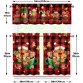 thumbnail image 5 of Christmas Kitchen Curtains Valances 3 Piece Set,Buffalo Plaid Gingerbread Hot Cocoa Rod Pocket Kitchen Curtain Over Sink Window,Farmhouse Cafe Curtains for Holiday Winter Decor 36 Inch, 5 of 7