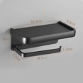 thumbnail image 4 of Soporte higiénico Macarena con estante Adhesivo sin Perforaciones para Colgar en la pared negro, 4 of 8