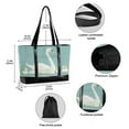 thumbnail image 2 of FORMRS Canvas Laptop Tote Bag for Women with 15.6" Computer Compartments Shoulder Handbag, White Cartoon Swan, 2 of 7